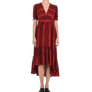 The Kooples snake-print midi dress